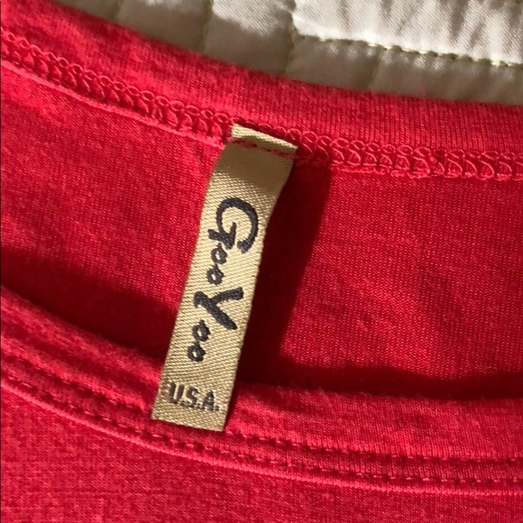 High low coral tunic tee top - Picture 5 of 5